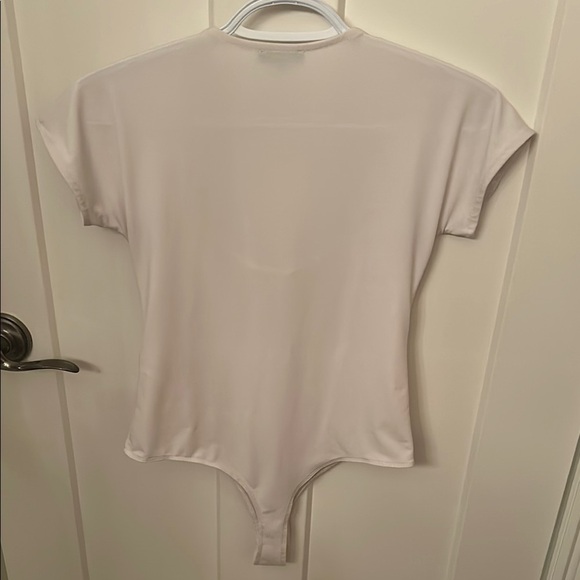 Dynamite Cream Cap Sleeve Bodysuit, size S - Picture 7 of 7